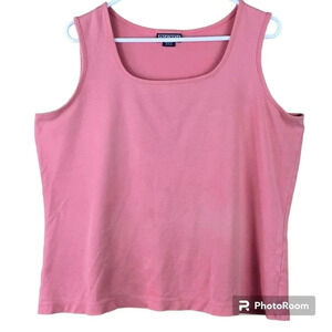 Lands' End 100% cotton coral tank top
